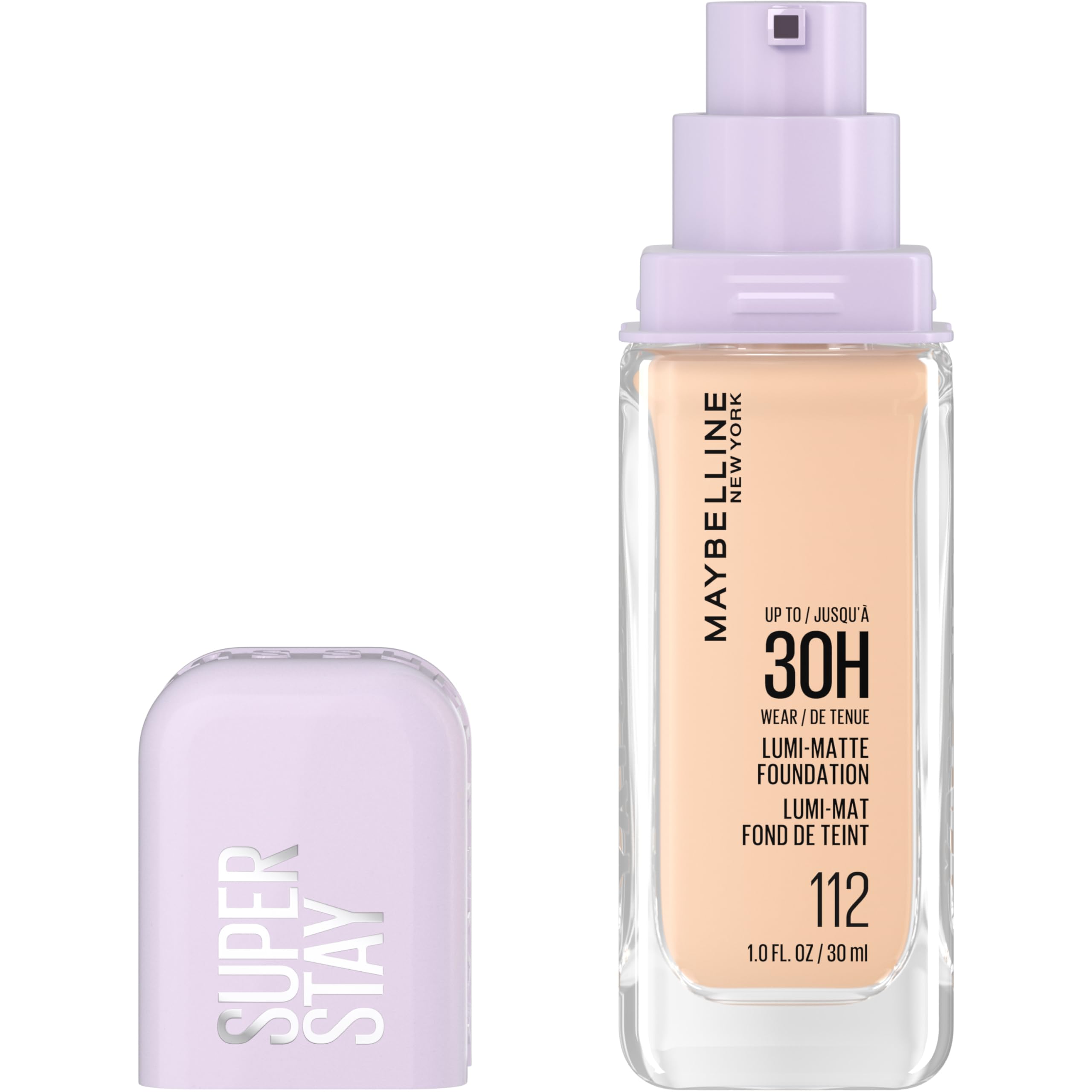 Maybelline Super Stay Lumi-Matte Foundation, Lightweight and Buildable Full Coverage Foundation Makeup For Up To 30HR Wear, 120, 1 Count